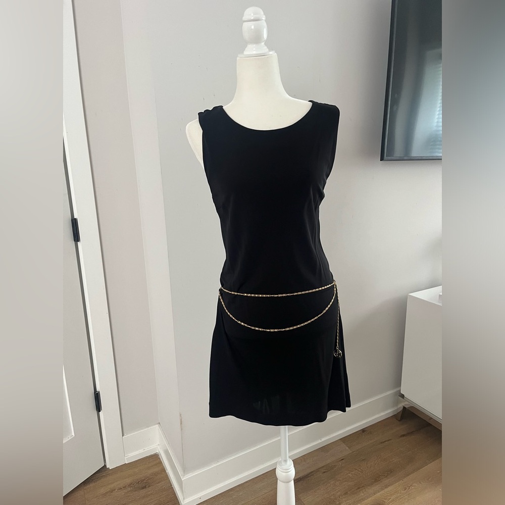 Juicy Couture Gold Belted Chain Dress